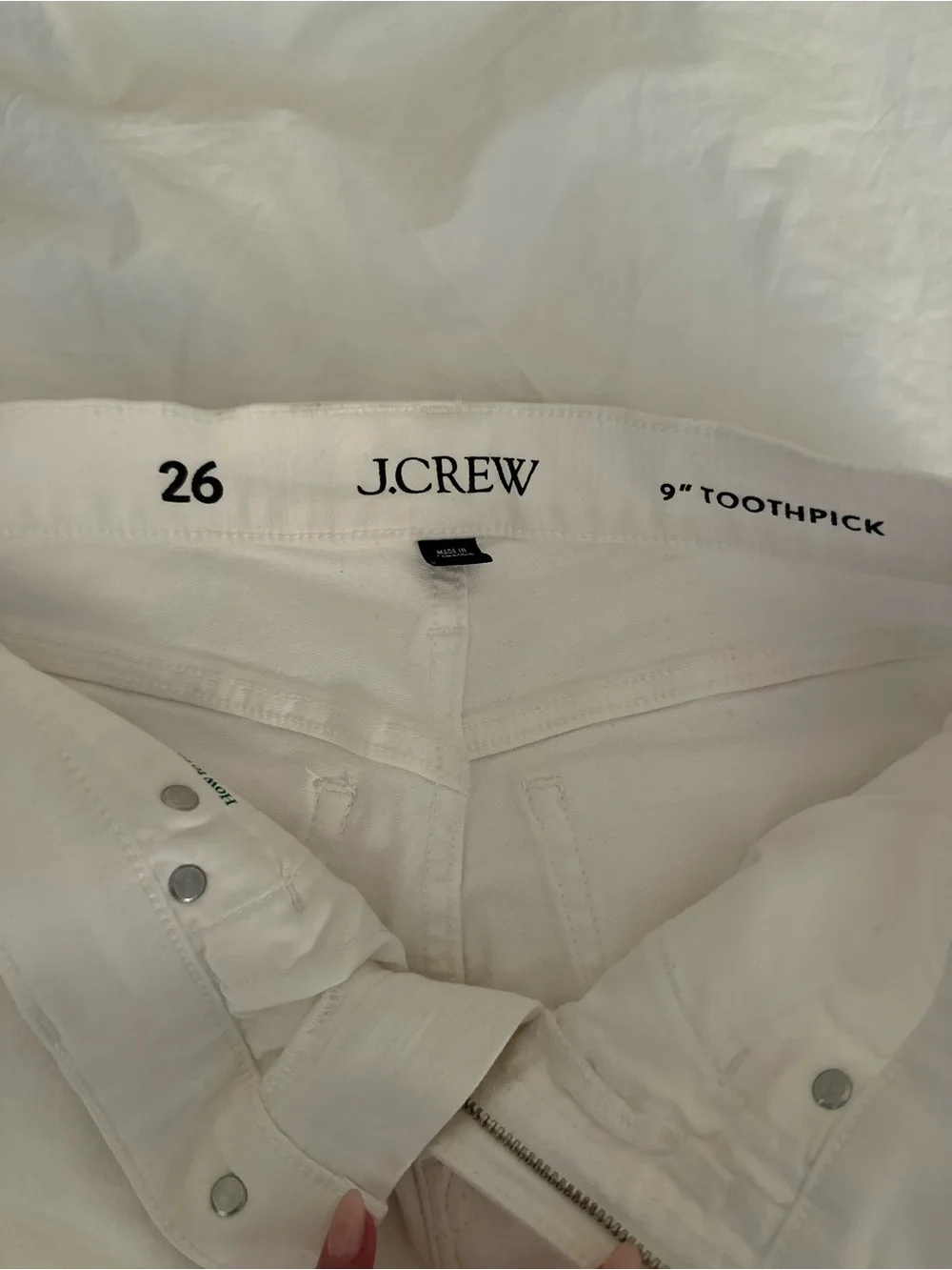 JCREW White Toothpick Jeans